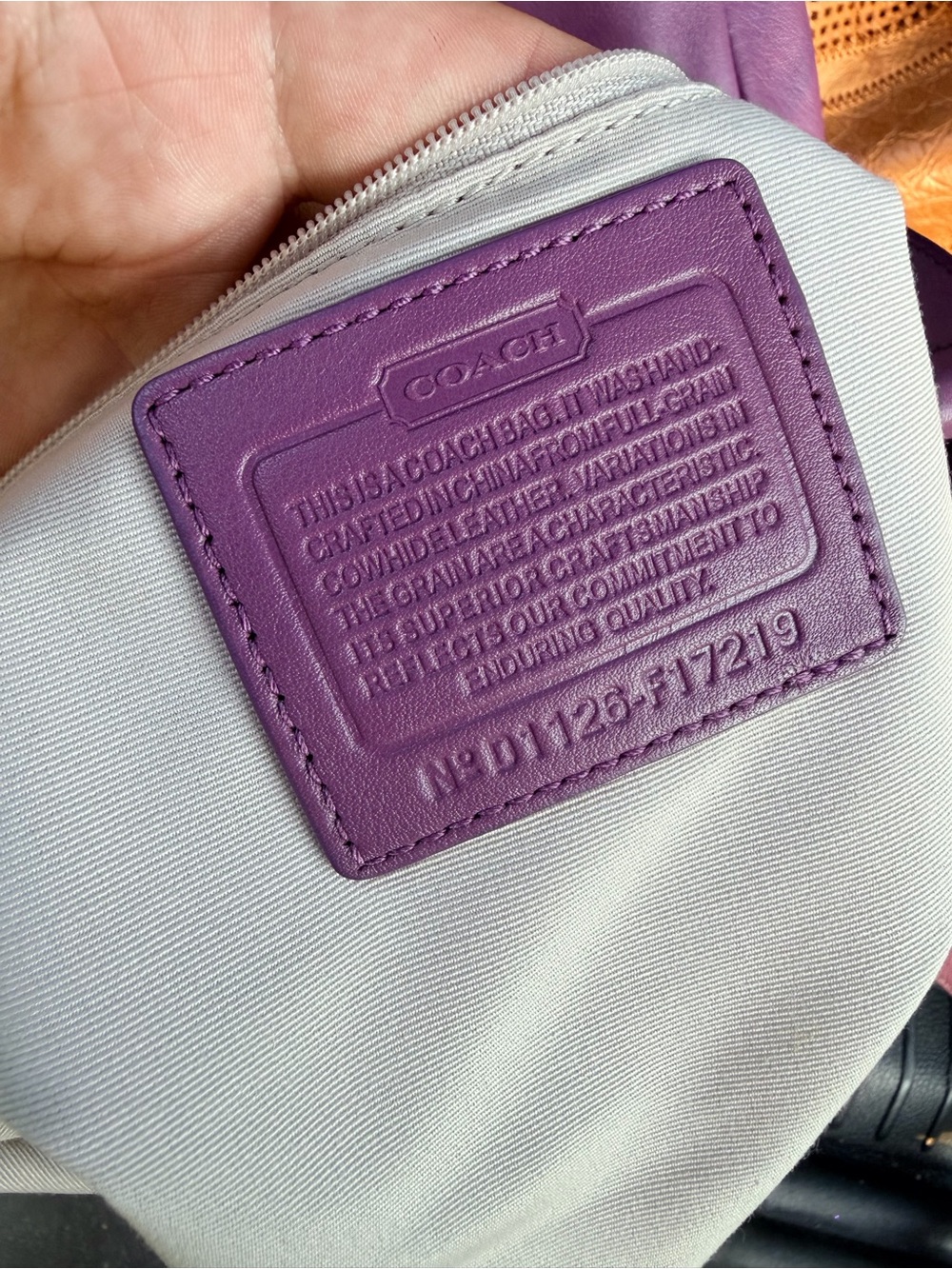 Coach Lavender Leather Soho F17129 Vintage - Picture 7 of 8